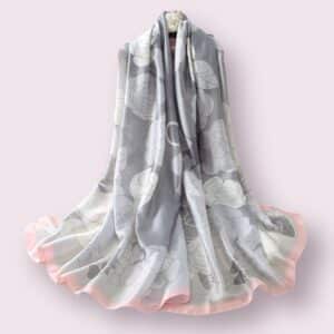 Grand foulard glam gray de satin