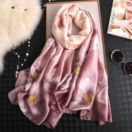 Grand foulard alice rose