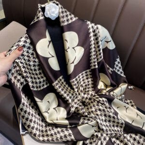 Grand foulard classiobrown de satin