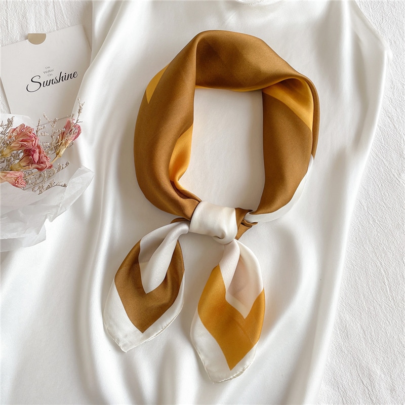 Petit foulard- Sobri -marron de satin