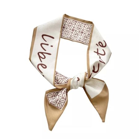 bandana foulard ruban marron beige
