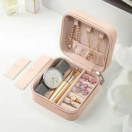 Boite à bijoux rose