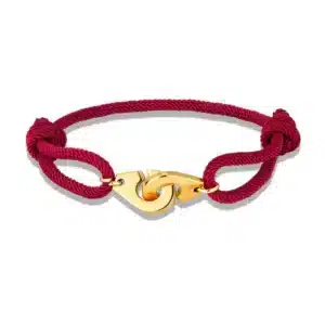 Bracelet menotte rouge en acier inoxydable
