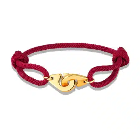 Bracelet menotte rouge en acier inoxydable