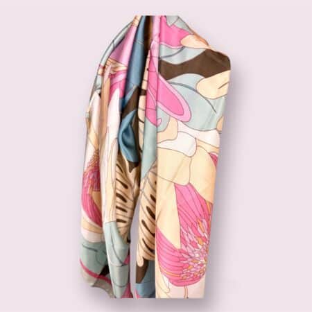 foulard douceur carré de satin rose